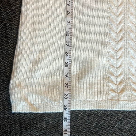 Talbots Plus 1X Cream Cable Knit Long Sweater LIKE NEW! - Picture 6 of 8